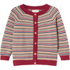 Structure Stripes Knit Raglan Sleeve Ribbed Hems Cardigan, Structure - Cardigans - 1 - thumbnail