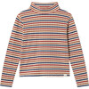 Little Checks Print Turtleneck Long Sleeve Top, Little Checks - T-Shirts - 1 - thumbnail