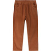 Elastic Waistband Straight Front Back Pocket Leg Trousers, Brown Sugar - Pants - 1 - thumbnail