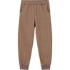 Cl Print Elastic Waistband Lateral Pockets Ribbed Hems Sweatshirt Pants, Iron - Sweatpants - 1 - thumbnail