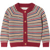 Baby Structure Stripes Knit Raglan Sleeve Ribbed Hems Cardigan, Structure - Cardigans - 1 - thumbnail