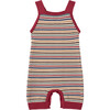 Baby Structure Stripes Knit Sleeveless Ribbed Hems Romper, Structure - Rompers - 2