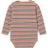 Baby Little Checks Print Long Sleeve Wooden Button Bodysuite, Little Checks - Onesies - 2