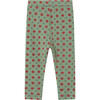 Baby Apples Print Straight Leg Leggings, Green Bay - Leggings - 2