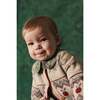 Baby Apples Knit Lace Stitches Borders Long Sleeve Cardigan, Sandshell - Cardigans - 3