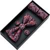 Paisley Bowtie Set, Red - Bowties & Ties - 1 - thumbnail