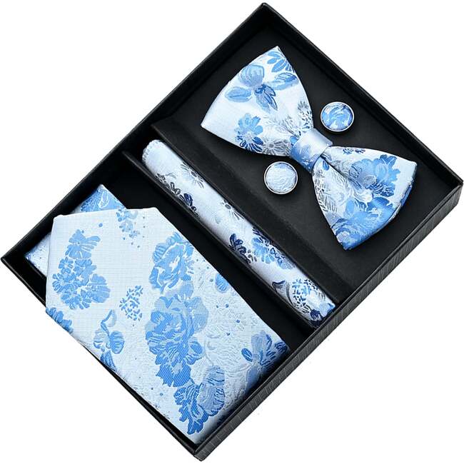 Floral Tie Set, Blue