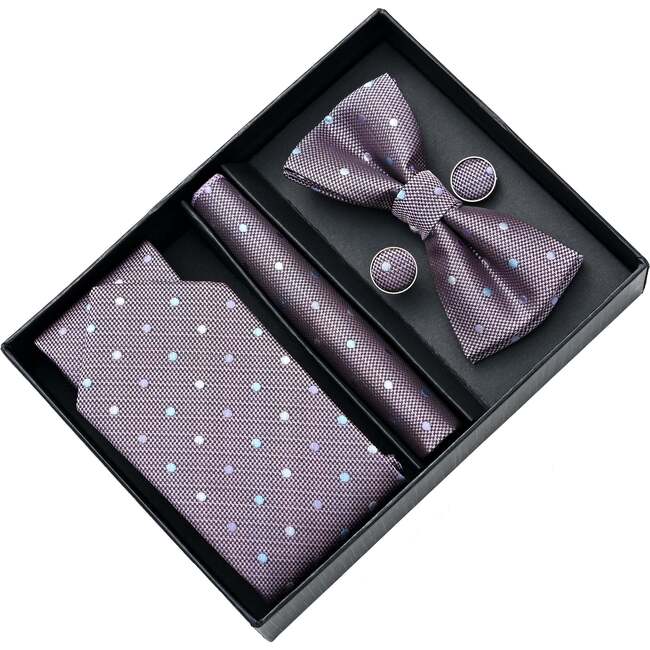 Dotted Tie Set, Purple