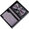 Dotted Tie Set, Purple - Bowties & Ties - 1 - thumbnail