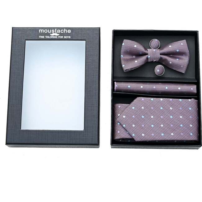 Dotted Tie Set, Purple - Bowties & Ties - 2