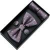 Dotted Bowtie Set, Purple - Bowties & Ties - 1 - thumbnail