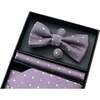 Dotted Tie Set, Purple - Bowties & Ties - 3