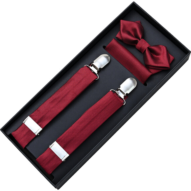 Classic Suspender Set, Red