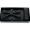 Crosshatch Texture Bowtie Set, Black - Bowties & Ties - 3