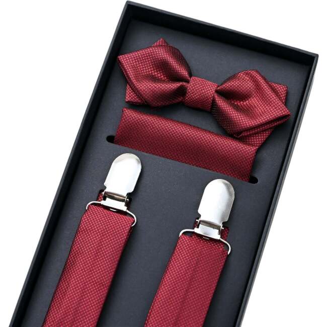 Classic Suspender Set, Red - Bowties & Ties - 2