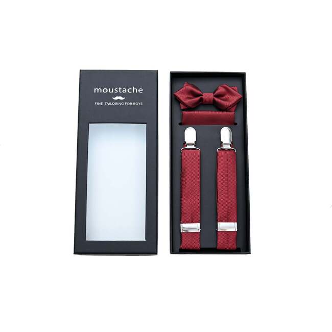 Classic Suspender Set, Red - Bowties & Ties - 3