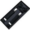 Lined Suspenders Set, Black - Bowties & Ties - 1 - thumbnail