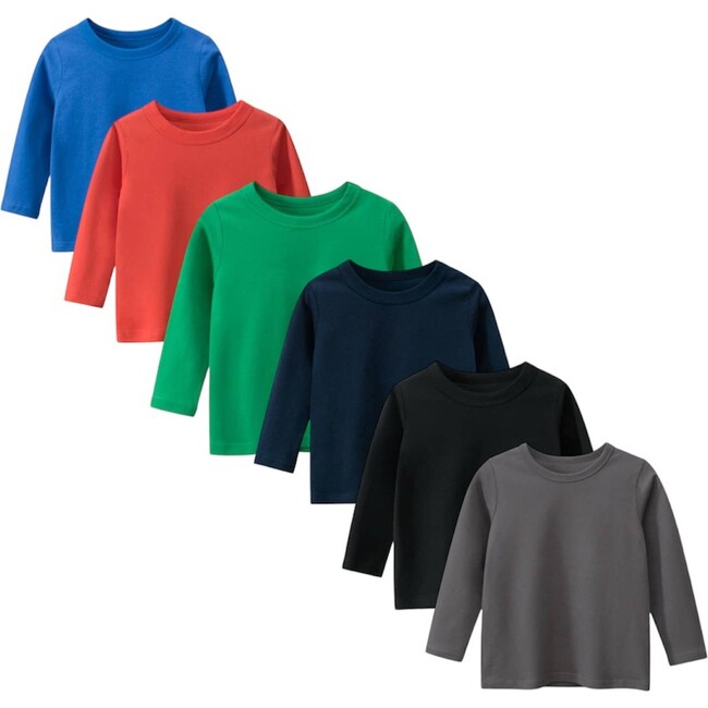 Long Sleeve Tees 6-Pack, Solids