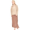 Women's Santander Silk Skirt, Taupe - Skirts - 2