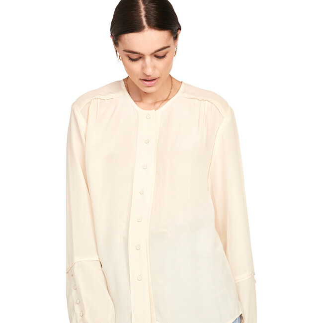 Women's Dakota Blouse, Ivory - Blouses - 4