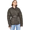 Women's Tahoe Hand Embroidered Oversized Quilted Jacket, Black Olive - Jackets - 6