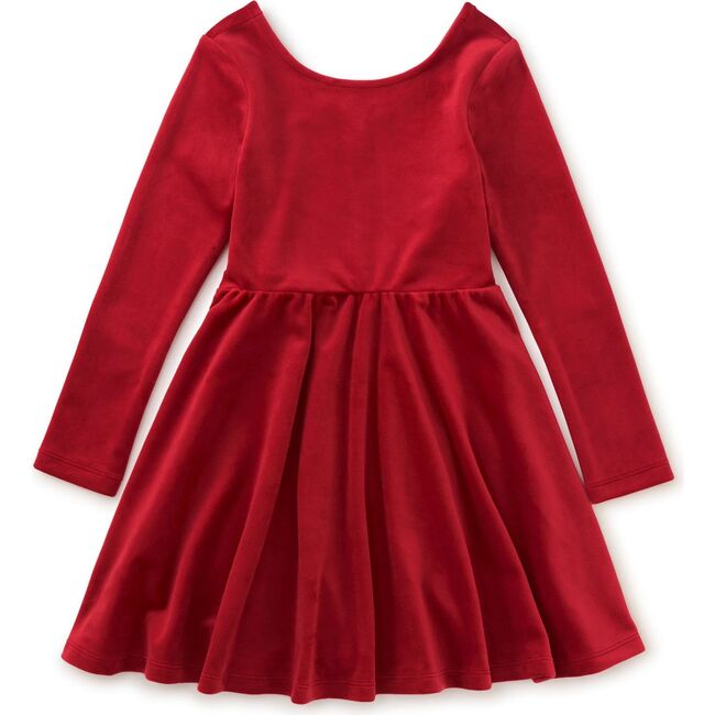 Velour Skater Dress, RED WAGON