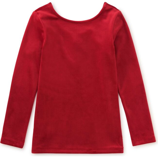 Velour Long Sleeve Slim Fit To, RED WAGON