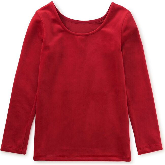 Velour Long Sleeve Slim Fit To, RED WAGON - Shirts - 2