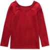 Velour Long Sleeve Slim Fit To, RED WAGON - Shirts - 2