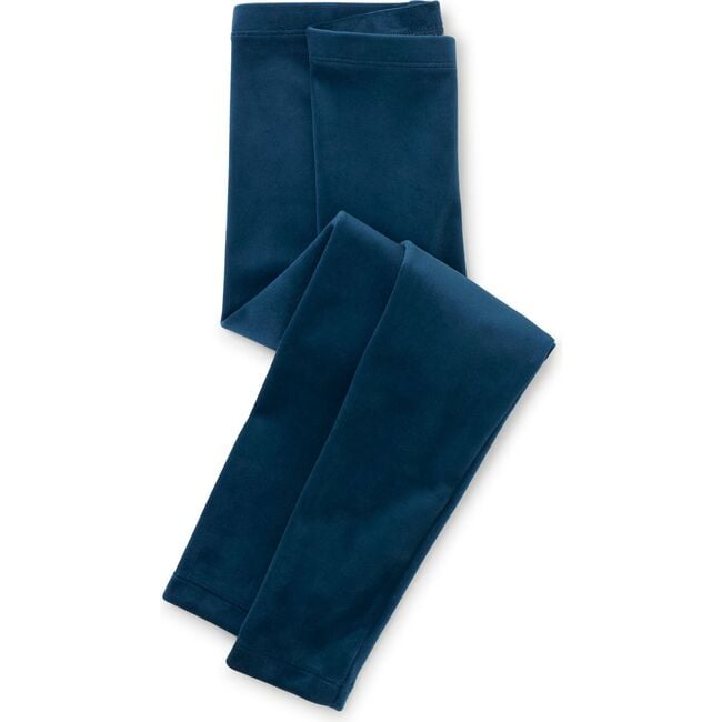 Velour Leggings, Bedford Blue - Leggings - 1