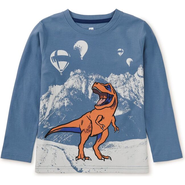 T-Rex & Mountains Graphic Tee, Coronet Blue