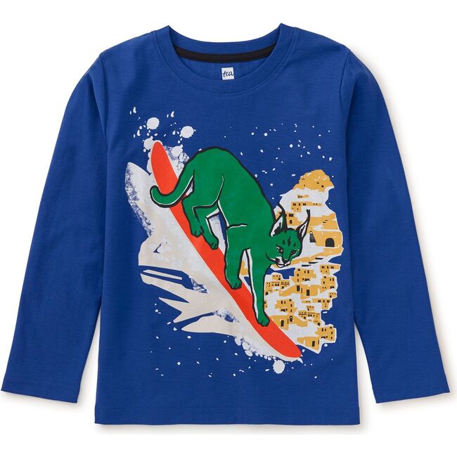 Snowboarding Caracal Tee, Majorelle Blue