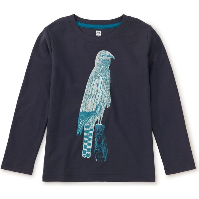 Nihat's Hawk Graphic Tee, Indigo