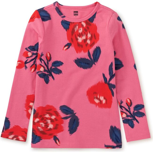 Long Sleeve Slim Fit Top, Turkish Rose