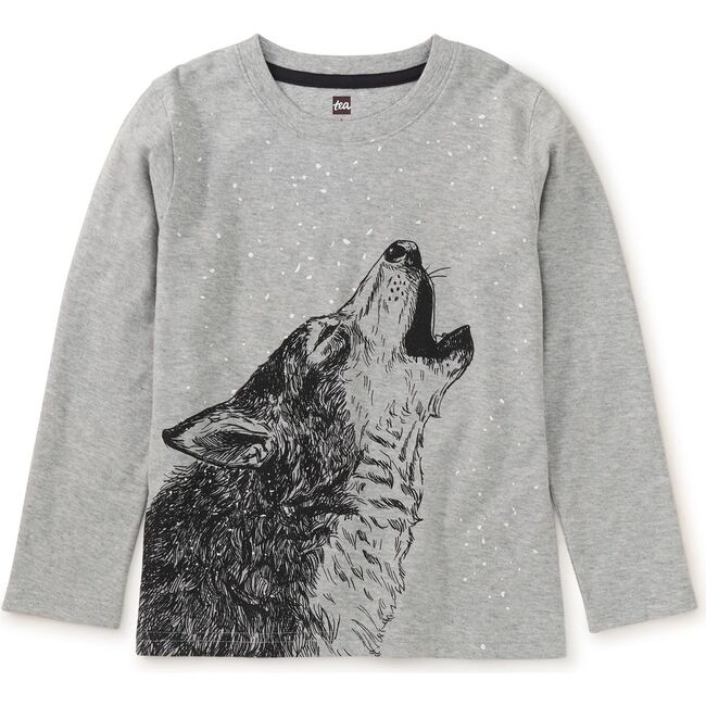 Husky Howl Graphic Tee, Med Heather Grey