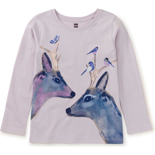 Darling Deers Graphic Tee, Urchin Purple - T-Shirts - 1