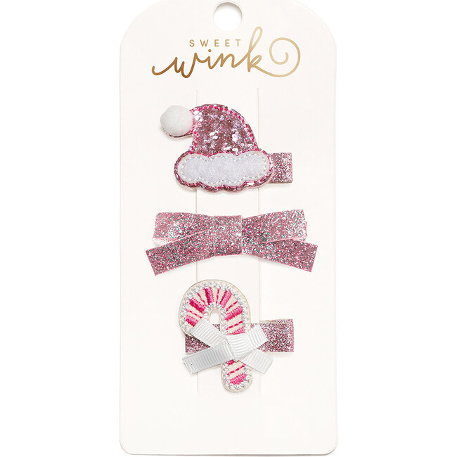 Pink Christmas Clip Set, Multi