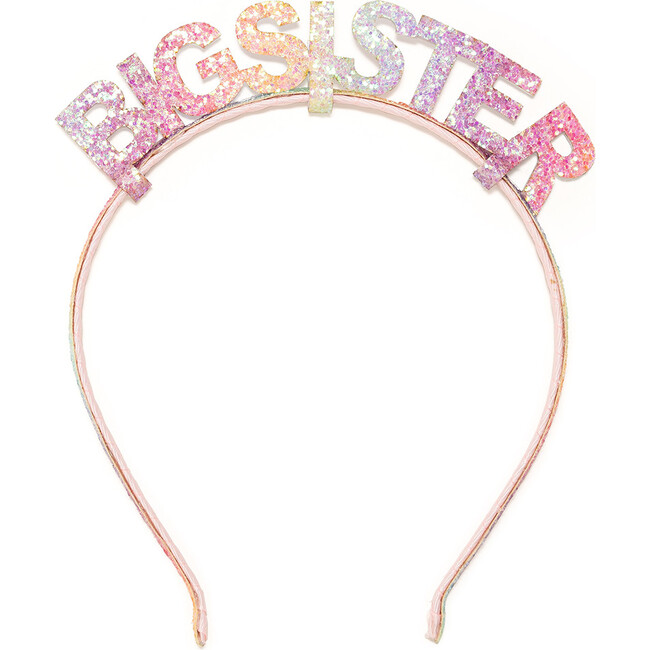 Pastel Rainbow Big Sister Headband, Multi