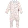 Kimono Ruffle Footie, Pink Madison - Footie Pajamas - 1 - thumbnail