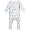 Zipper Footie, Blushing Blue Fox - Footie Pajamas - 1 - thumbnail