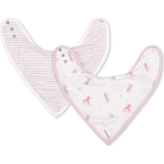 Octopus & Lavender Wave Bib Set - Bibs - 1