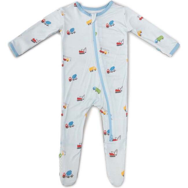 Trucks Zippered Footie - Footie Pajamas - 1