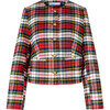 Women's Virginia Tartan Shoulder Pad Long Sleeve Jacket, Multicolors - Jackets - 1 - thumbnail