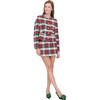 Women's Virginia Tartan Shoulder Pad Long Sleeve Jacket, Multicolors - Jackets - 2