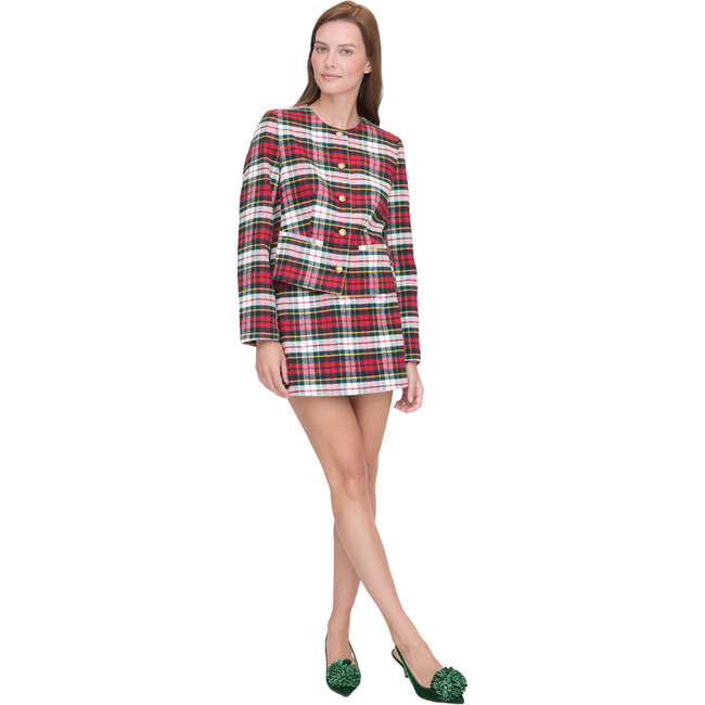 Women's Hallie Tartan High Waist Straight-Fit Mini Skirt, Multicolors - Skirts - 2