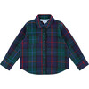 Baby Boys Brennan Tartan Long Sleeve Button-Down Shirt, Midnight Navy - Shirts - 1 - thumbnail