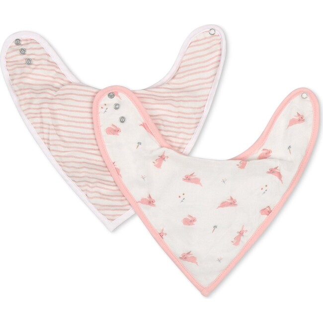 Bunny & Pink Wave Bib Set - Bibs - 1