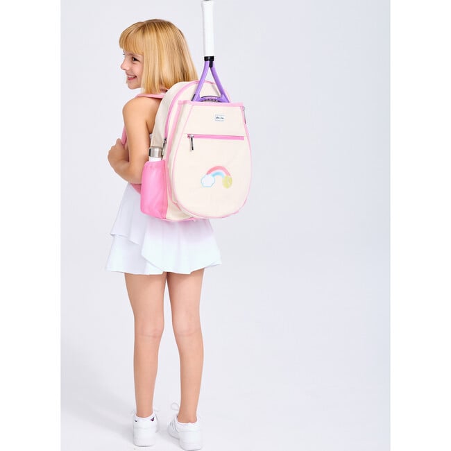 Tennis Camper, Pink Pastel Rainbow - Backpacks - 5