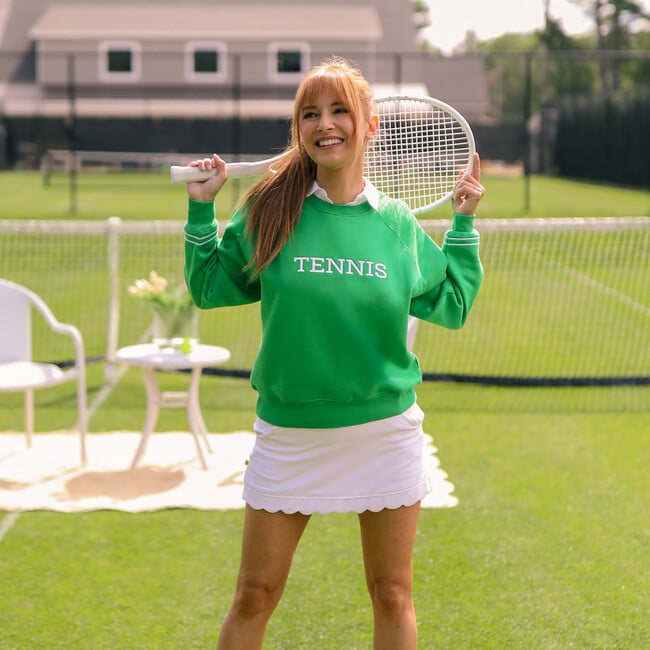 Play All Sweatshirt, Green/White Tennis - Sweatshirts - 2