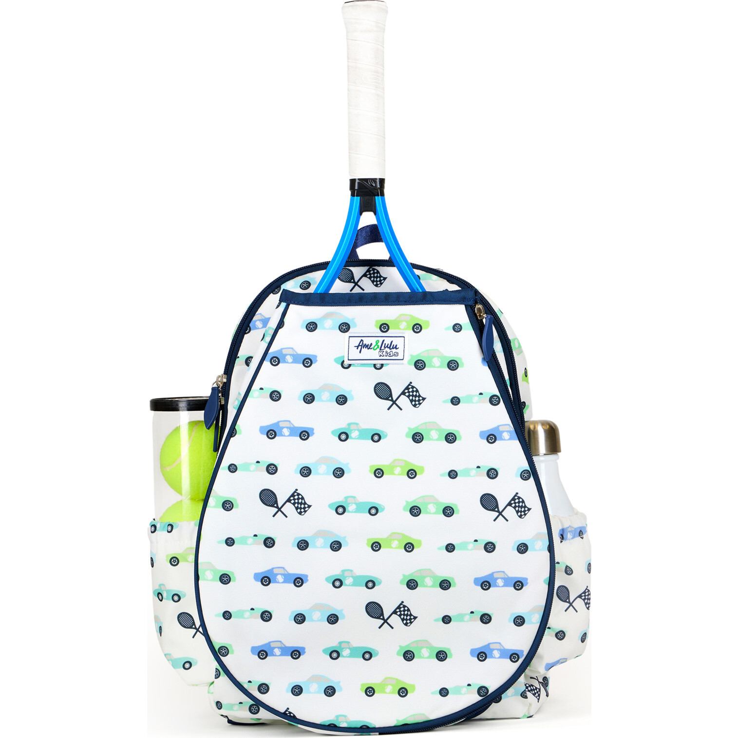 Little Love Tennis Backpack, Racecars - Backpacks - 1